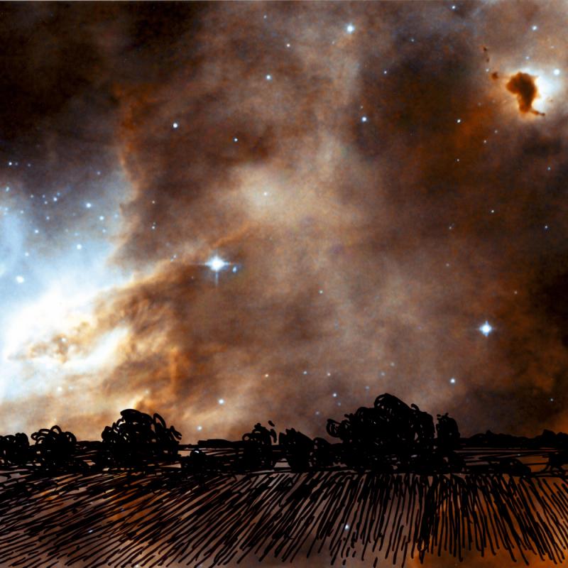 Marikke Heinz-Hoek, Stardust 2/ Reihe Intergalaktische Phänomene, C Print, 100/210 cm, 2015 (Ausschnitt)